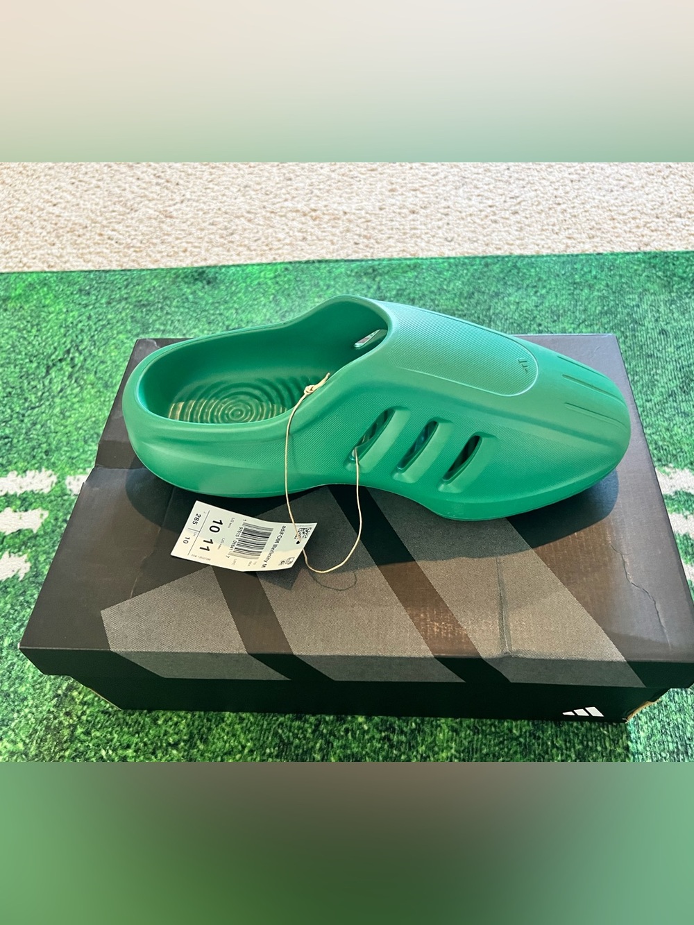 Men’s Green Adidas Mule Clog Slip On